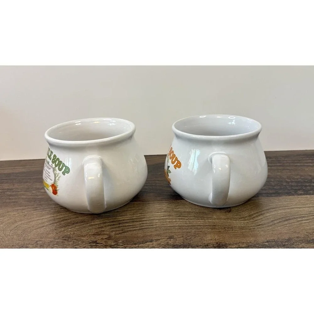 Vintage Dat'l Do-It Vegetable Soup Recipe Ceramic Mug Cup Bowl